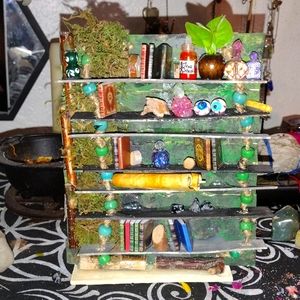 Miniature witch's bookshelf